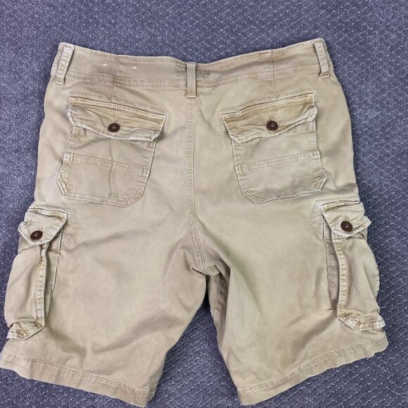 American Eagle Extreme Flex Classic Cargo Shorts Men's 36 Khaki Stretch Gorpcore - Picture 3 of 11